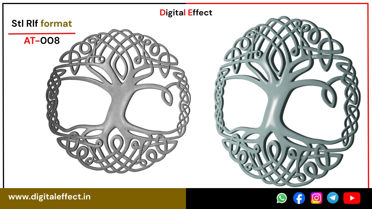 Artistic 3D Tree Design for CNC Woodwork – Digital Effect