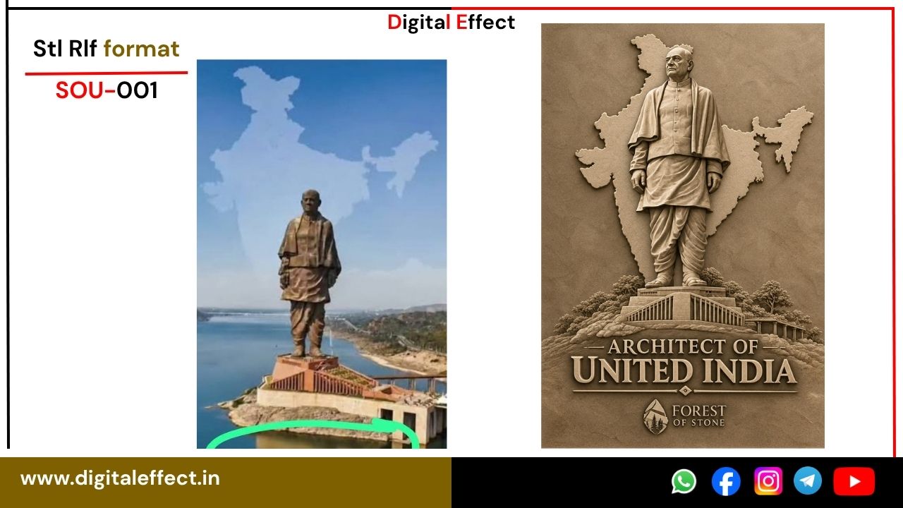 Sardar Patel Design STL/RLF files for CNC carving