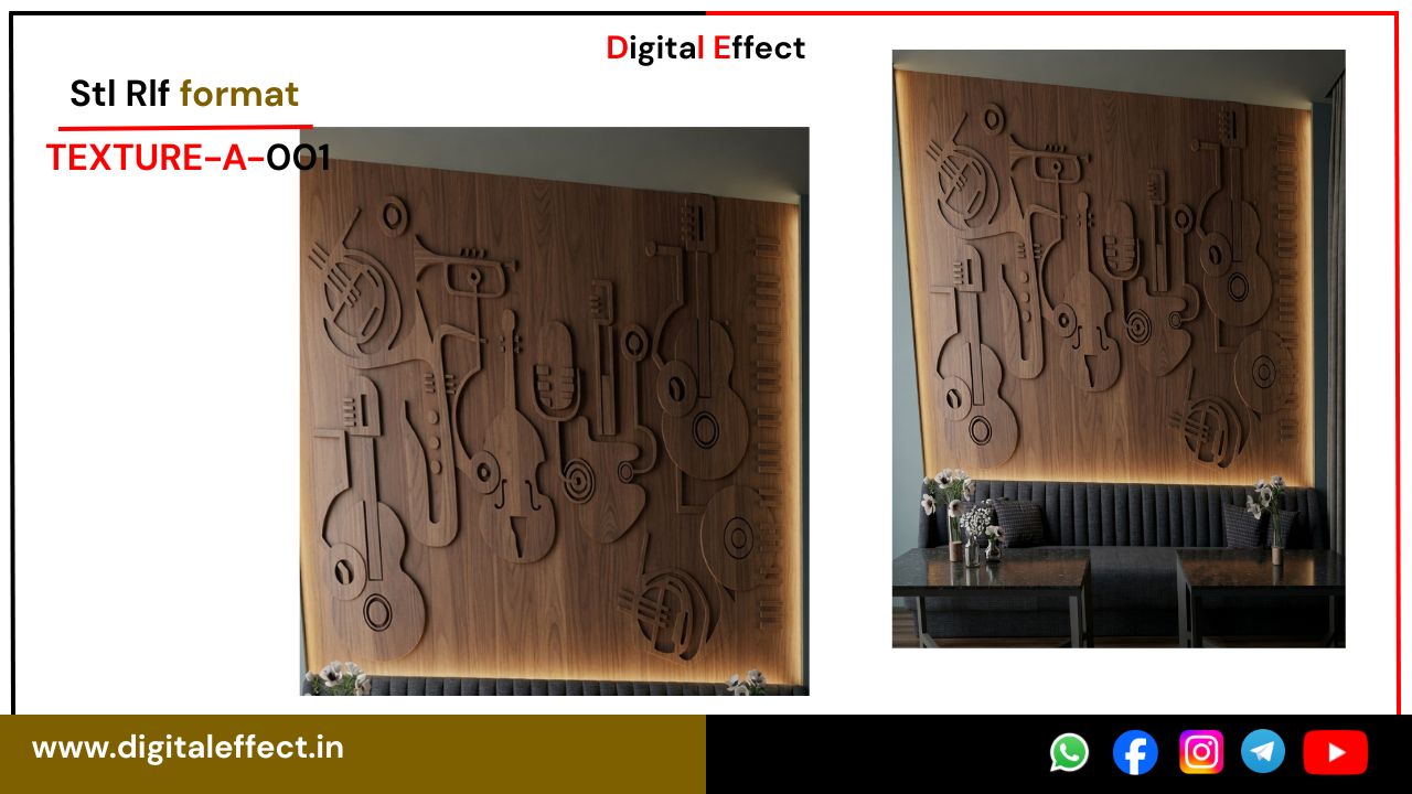 Modern Wall Panel STL/RLF design bundle for CNC - Pack 01