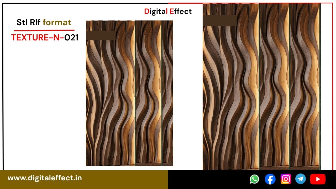 Modern Wall Panel STL/RLF design bundle for CNC - Pack 02